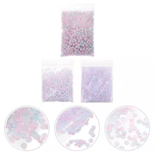 3 Bags Nail Pearl Sticker Nail Charm Flat Back Pearl Gems - Picture 1 of 12