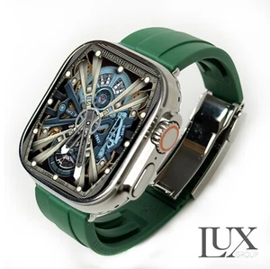 Apple Watch Ultra 2 Diamond Polished 49mm Rolex Green Deployment Oysterflex