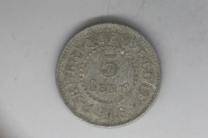 1916 - Belgium - 5 Centimes Coin - G - Picture 1 of 2