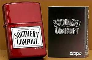 Zippo Lighter Whiskey Southern Comfort Whiskey Label 2005 Candy Apple Red RARE - Picture 1 of 12