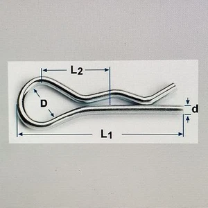 R CLIP SPRING COTTER SPILLA PER CAPELLI - STANDARD UK - 7 MISURE DA 2mm a 6mm - Acquista da 1 a 25 - Foto 1 di 2