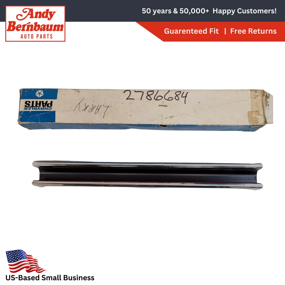 1968 年克莱斯勒 300 隐藏车头灯左/右镀铬门装饰条 2786684 NOS。 — 第 1/4 张图片