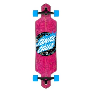 Santa Cruz Floral Flame Dot 9.0in x 36in Drop Thru Freeride Longboard Complete - Picture 1 of 1