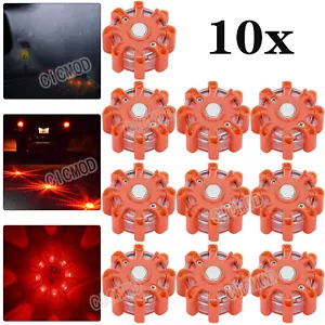 10x Luces LED de baliza de advertencia intermitentes de disco de emergencia con llamaradas de carretera - Imagen 1 de 12