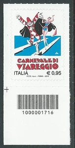 2016 ITALIEN BARCODE 1000001716 KARNEVAL VIAREGGIO POSTFRISCH ** - ED-2 - Bild 1 von 1