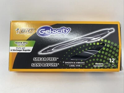 BIC Gel-ocity Quick Dry 可伸缩凝胶黑色墨水中号 1 十几 RGLCG11BK — 第 1/2 张图片