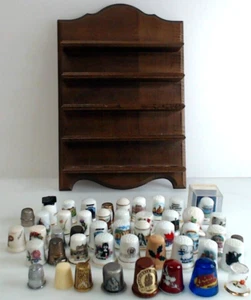 47 dedales de colección flores porcelana metal madera vidrio estante plástico - Imagen 1 de 13