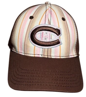 Montreal Canadiens Baseball Hat American Needle Brown & Pastel Pink Stripe Cap - Image 1 of 4