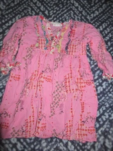 euc Mimi & Maggie pink tiny flower dress girls 4 free ship USA - Picture 1 of 2