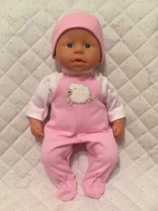 Dolls Clothes to fit 36cm Little Baby Annabell- π Little Lamb Babygro & Hat Set - Picture 1 of 2