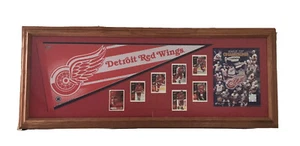 Stanley Cup Detroit Red Wings Hockey 2002 43x18 Framed Custom Collectible - Picture 1 of 10