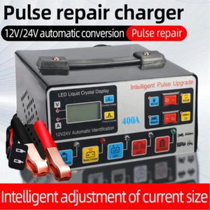 400A Car Battery Charger 12/24V Smart Automatic Intelligent Pulse Repair AGM/GEL - Picture 1 of 17