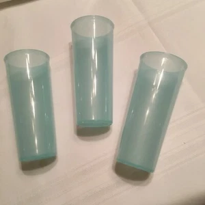 3 TUPPERWARE Vintage Tall Pastel Tumblers Glasses Cups 16 oz Set 3 Pastel Aqua - Picture 1 of 1