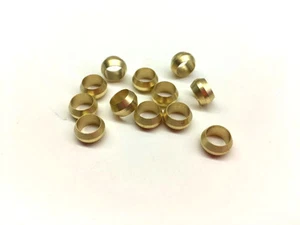 6mm ID Brass Olive Barrel Compression Sleeve Ferrule Ring Soft Copper 12pcs  - Picture 1 of 1