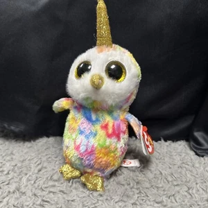 Enchanted Unicorn Owl Ty Beanie Boos 6” Plush Stuffed Animal New - Picture 1 of 4