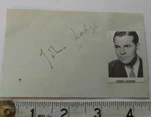 VINTAGE COLLECTION JOHN DAVIS LODGE USA ACTOR / POLITICTION & FRANK LAWTON COA - Picture 1 of 3