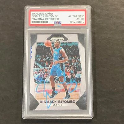 2017-18 Panini Prizm #75 Bismack Biyombo Signed Card AUTO PSA Slabbed Magic - Image 1 of 2