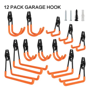 Garage Hooks Heavy duty Wall Mount Storage Tools Holders Bike Utility Hangers - Picture 1 of 8