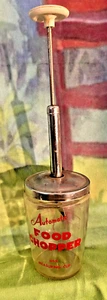 Vintage Anchor Hocking Glass Food & Nut Automatic Chopper and Measuring Cup - Picture 1 of 6