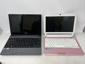 (Lot Of 2) Aspire One 10.1" Intel Atom Notebooks  Windows Xp And Windows7 - Picture 1 of 16