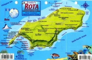 Rota Dive Map & Coral Reef Creatures Guide Laminated Fish Card by Franko Maps - Picture 1 of 2