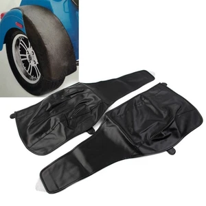 2 Pcs Black PU Leather Rear Trike Fender Bra For Harley Tri Glide Ultra Classic - Picture 1 of 10