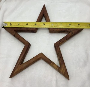 Estrella de madera 9,5 pulgadas 5 puntos estrella de madera HERMOSA *LEER* - Imagen 1 de 7