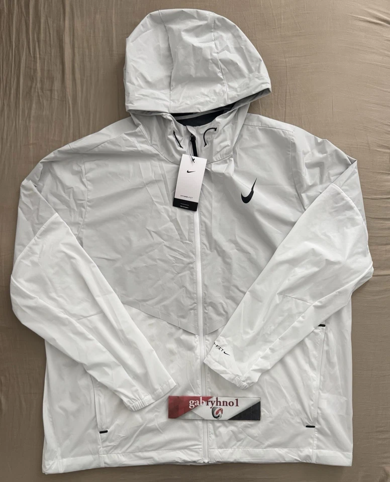 Nike AeroSwift Storm-Fit Aerogami Running Jacket Size Large White FZ9039-121