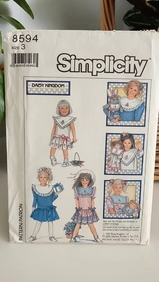 Sewing Pattern-Daisy Kingdom #8594 Size 3, 1987-1988, Uncut - Image 1 of 2