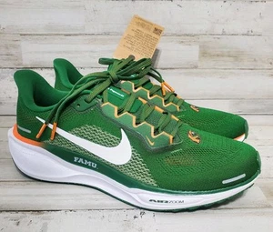 Nike Air Zoom Pegasus 41 “FAMU” Green Orange Shoes Men’s Size 9.5 FZ5112-300 - Picture 1 of 11