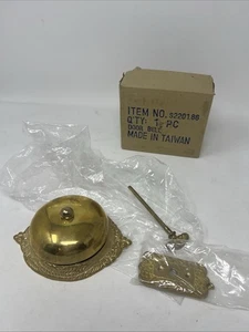 Campanello meccanico vintage in ottone massiccio - Foto 1 di 10