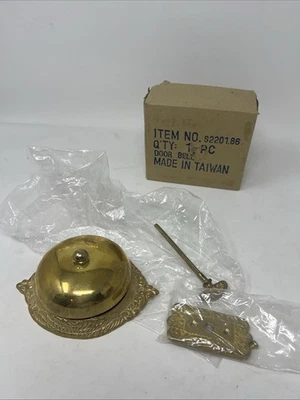 Solid Brass Vintage Mechanical Doorbell Ringer - Image 1 of 4