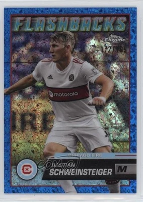 2023 Chrome MLS Flashbacks Blue Mini-Diamond Refractor Bastian Schweinsteiger - Image 1 of 2