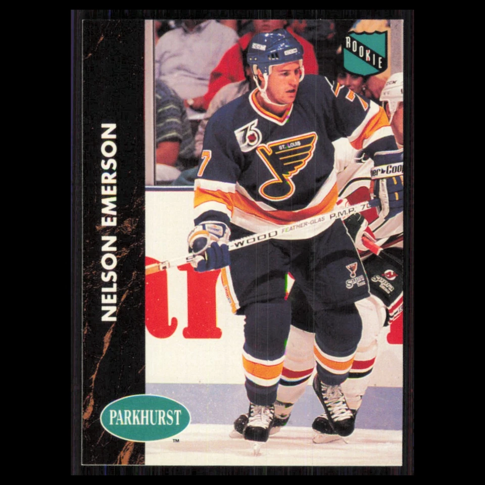 Nelson Emerson #151 1991 Parkhurst St. Louis Blues Hockey Card NHL NM - Image 1 of 3