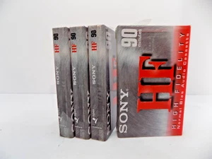 Nastri audiocassette 4 SONY alta fedeltà HF vuoti 90 minuti sigillati - Foto 1 di 4