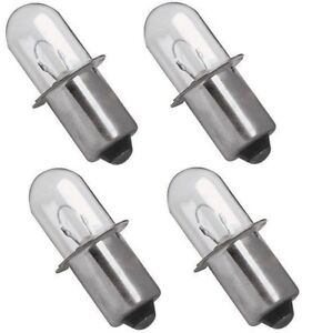 (4) 18 Volt Xenon Bulb for Hitachi A-90261 Flashlight