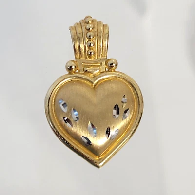 Colgante De Colección Oro Amarillo 14K Corazón Michael Anthony Diamante Corte Satén Ma Foto 1 de 4