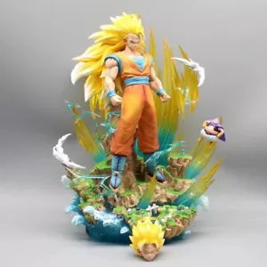 TOP decorative statue Dragon ball SON GOKU Super Saiyan 33 cm LUMINOUS LED - Picture 1 of 12