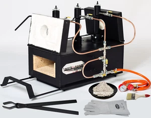 DFPROFK3 GAS PROPANE FORGE Furnace Burner Knife Making Blacksmith Farrier - Imagen 1 de 12