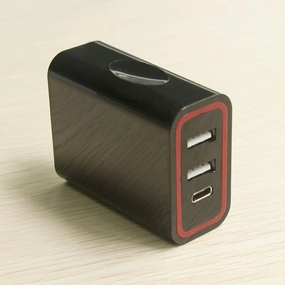 3 USB Tipo C Cargador HUB, Multi USB-C/USB Cargador 1 Puerto USB Tipo-C, 2 Puertos USB Foto 1 de 3
