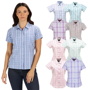 Regatta Womens Jenna II Summer Cotton Short Sleeve Check Shirt RRP £35 - Picture 1 of 17