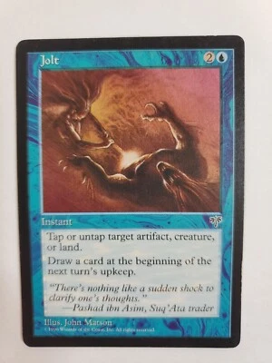 MTG Magic The Gathering Card Jolt Instant Blue Mirage 1996 - Image 1 of 2