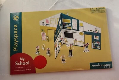 Mudpuppy Playspace My School Caardboard Architectural Play Set 2010  NEW - Image 1 of 4