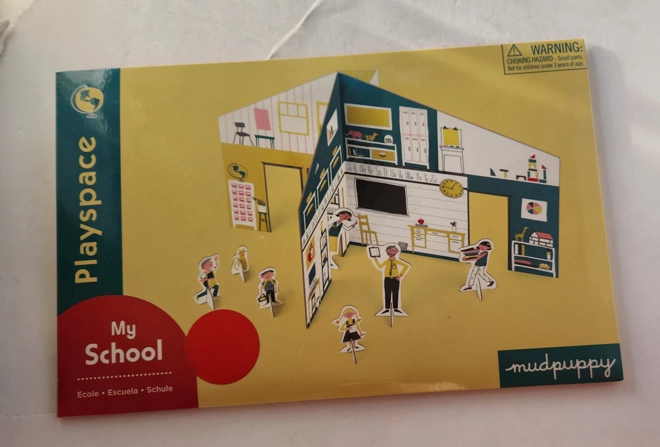 Mudpuppy Playspace My School Caardboard Architectural Play Set 2010  NEW - Image 1 of 4