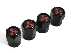 Tapones Rueda Valvula Neumatico con Logo Emblema Mitsubishi Accesorio Coches - Imagen 1 de 3