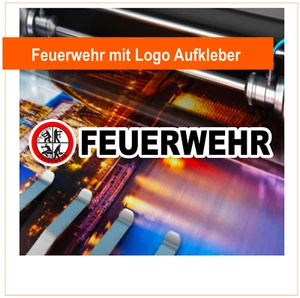 Feuerwehr mit Logo Langlogo Aufkleber, normale oder reflektierende Farben - Picture 1 of 2