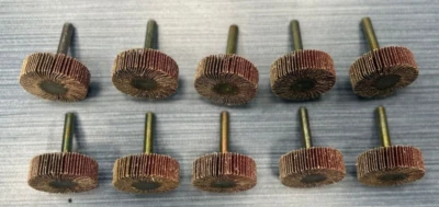 Lote de 10 Weiler tigre abrasivo grano 80 1 1/2"x 1/2" rueda aleta 52227 Foto 1 de 2