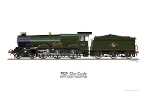 GWR 'Castle' Class No. 7029 'Clun Castle' - Precision Art Print - Picture 1 of 1