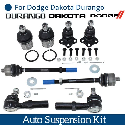 8 Pcs Suspension Steering Kits Tie Rod end & Ball Join For Dodge Dakota Durango - Image 1 of 4