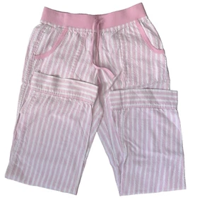 Pantalones de pijama vintage 2014 Victoria’s Secret rosa a rayas XS salón metálico - Imagen 1 de 7